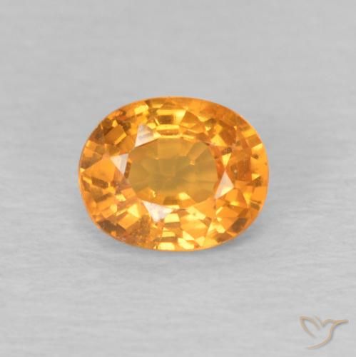 0.50ct Натуральный Ярко-оранжевый Спессартитовая пряжа, Овал, Чистота VS