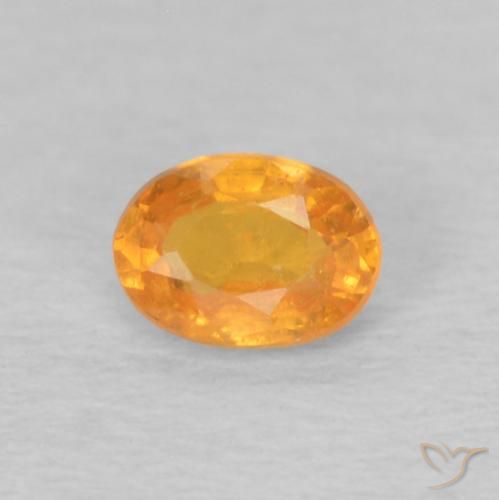 0.24ct Натуральный Медово-оранжевый Спессартитовая пряжа, Овал, Чистота VS