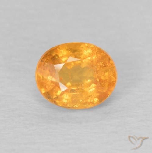 0.62ct Натуральный Интенсивный апельсин Спессартитовая пряжа, Овал, Чистота VS