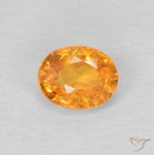 0.50ct Натуральный Интенсивный апельсин Спессартитовая пряжа, Овал, Чистота VS