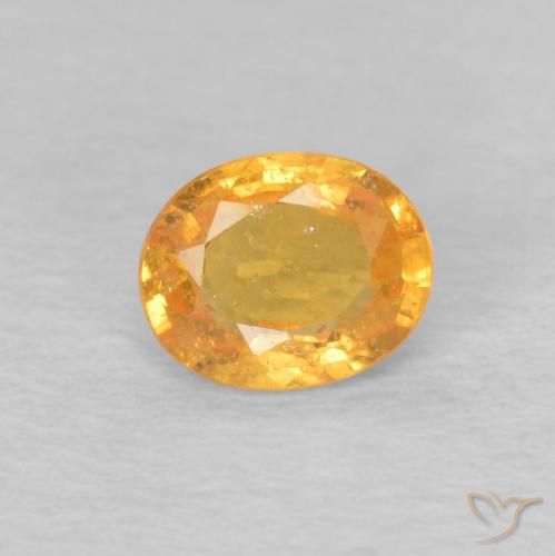 0.41ct Натуральный Ярко-оранжевый Спессартитовая пряжа, Овал, VS-SI