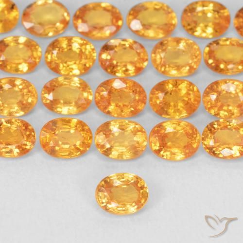 0.26ct Натуральный Абрикос Апельсин Спессартитовая пряжа, Овал, Чистота VS