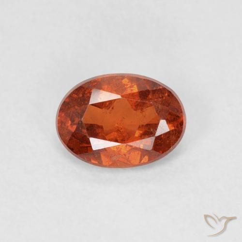 0.64ct Натуральный Красновато-оранжевый Спессартитовая пряжа, Овал, SI