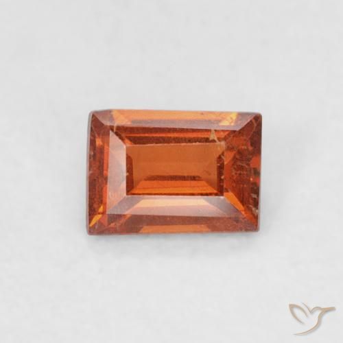 0.30ct Натуральный Красновато-оранжевый Спессартитовая пряжа, Огранка Багет, SI