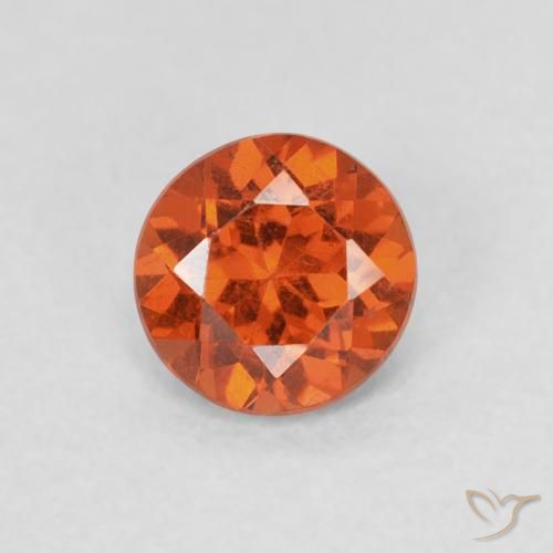 0.65ct Натуральный Красновато-оранжевый Спессартитовая пряжа, Круглый, SI