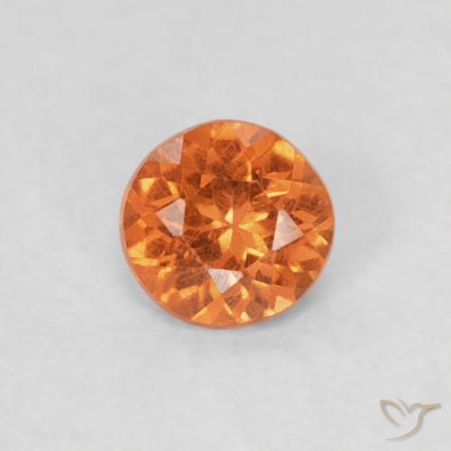 0.23ct Натуральный Огонь Оранжевый Спессартитовая пряжа, Круглый, SI