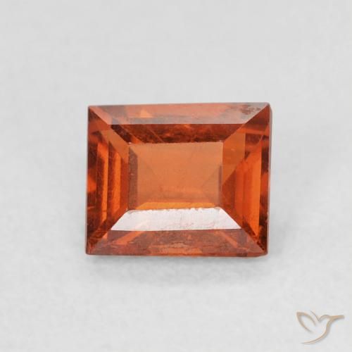 0.67ct Натуральный Огонь Оранжевый Спессартитовая пряжа, Огранка Багет, Чистота VS