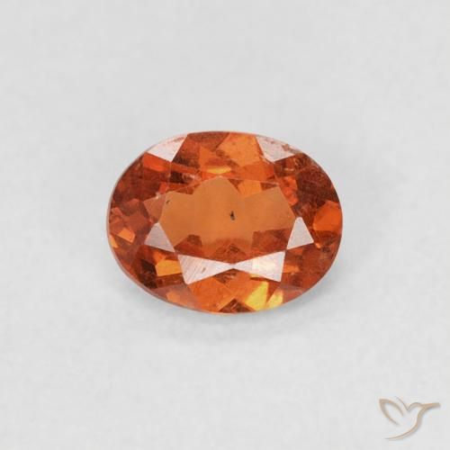 0.39ct Натуральный Янтарный Апельсин Спессартитовая пряжа, Овал, SI