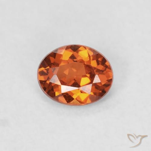0.36ct Натуральный Красновато-оранжевый Спессартитовая пряжа, Овал, Чистота VS