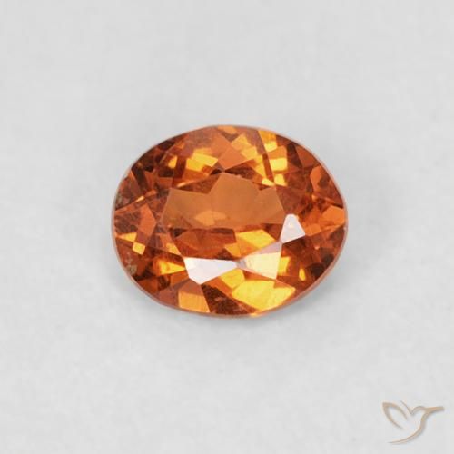 0.25ct Натуральный Темно-оранжевый Спессартитовая пряжа, Овал, VS-SI