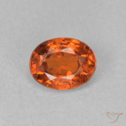 0.48ct Натуральный Темно-оранжевый Спессартитовая пряжа, Овал, Чистота VS