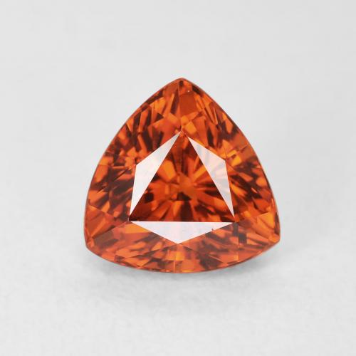 2.25ct Натуральный Янтарный Апельсин Спессартитовая пряжа, Триллион, VVS-VS