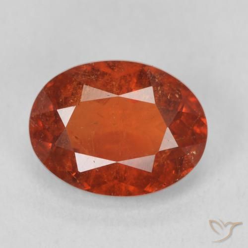 2.98ct Натуральный Ярко-красный Спессартитовая пряжа, Овал, SI