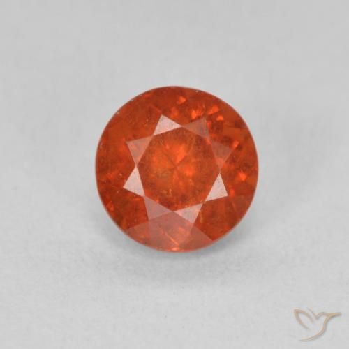 1.57ct Натуральный Красновато-оранжевый Спессартитовая пряжа, Круглый, SI