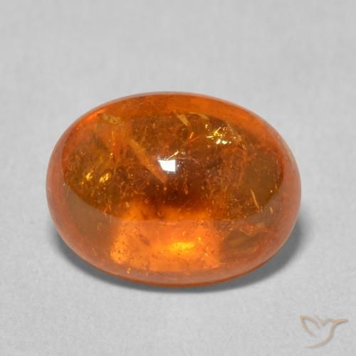 4.88ct Натуральный Красновато-оранжевый Спессартитовая пряжа, Овал, Прозрачный