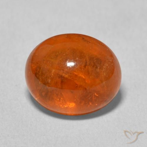 4.85ct Натуральный Средний апельсин Спессартитовая пряжа, Овал, Прозрачный