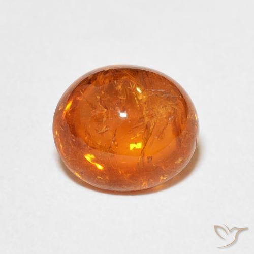 3.25ct Натуральный Огонь Оранжевый Спессартитовая пряжа, Овал, Прозрачный