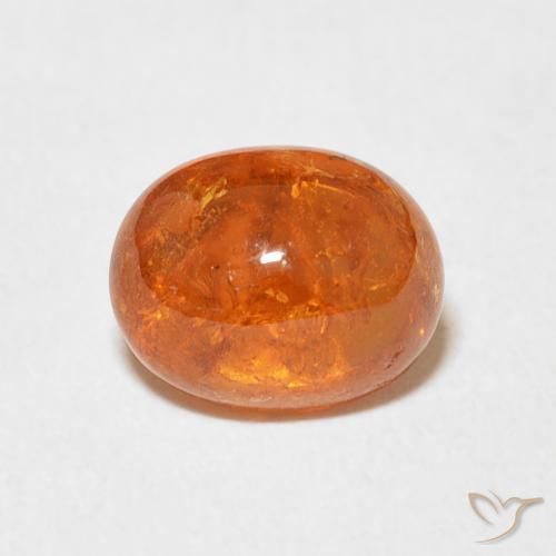 3.09ct Натуральный Средний апельсин Спессартитовая пряжа, Овал, Прозрачный