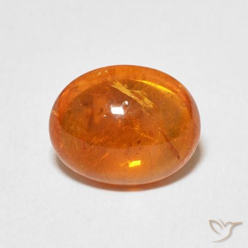 3.24ct Натуральный Средний апельсин Спессартитовая пряжа, Овал, Прозрачный