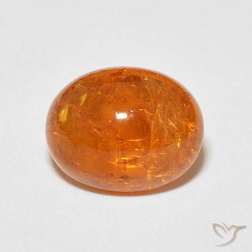 5.25ct Натуральный Ярко-оранжевый Спессартитовая пряжа, Овал, Прозрачный