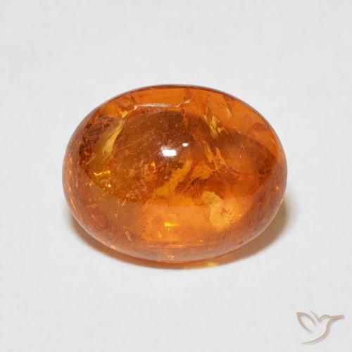 4.38ct Натуральный Средний апельсин Спессартитовая пряжа, Овал, Прозрачный