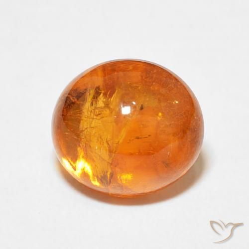 5.78ct Натуральный Янтарный Апельсин Спессартитовая пряжа, Овал, Прозрачный