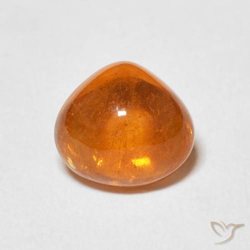 2.21ct Натуральный Янтарный Апельсин Спессартитовая пряжа, Форма груши, Прозрачный