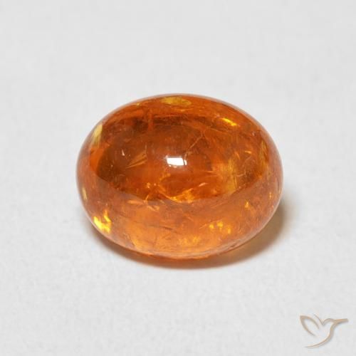 3.17ct Натуральный Ярко-оранжевый Спессартитовая пряжа, Овал, Прозрачный