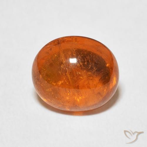 2.89ct Натуральный Темно-оранжевый Спессартитовая пряжа, Овал, Прозрачный