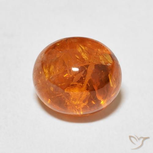 3.49ct Натуральный Темно-оранжевый Спессартитовая пряжа, Овал, Прозрачный