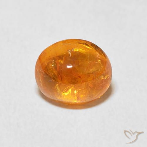 1.80ct Натуральный Янтарный Апельсин Спессартитовая пряжа, Овал, Прозрачный