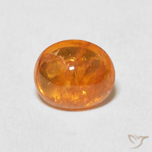 1.76ct Натуральный Янтарный Апельсин Спессартитовая пряжа, Овал, Прозрачный