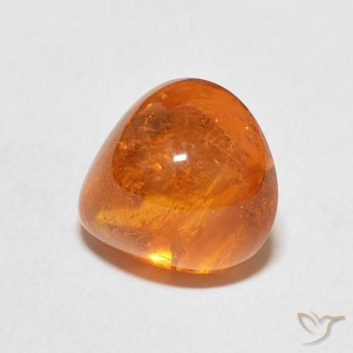 6.45 карата, натуральный Темно-оранжевый Спессартитовая пряжа, Форма груши, Прозрачный