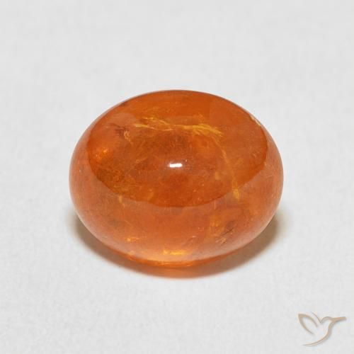 5.28ct Натуральный Средний апельсин Спессартитовая пряжа, Овал, Прозрачный