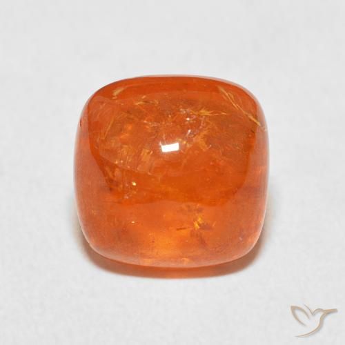 6.14ct Натуральный Ярко-оранжевый Спессартитовая пряжа, Подушка, Прозрачный