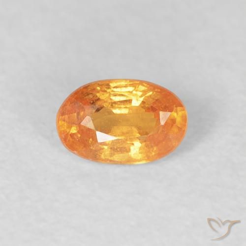 0.39ct Натуральный Ярко-оранжевый Спессартитовая пряжа, Овал, Чистота VS