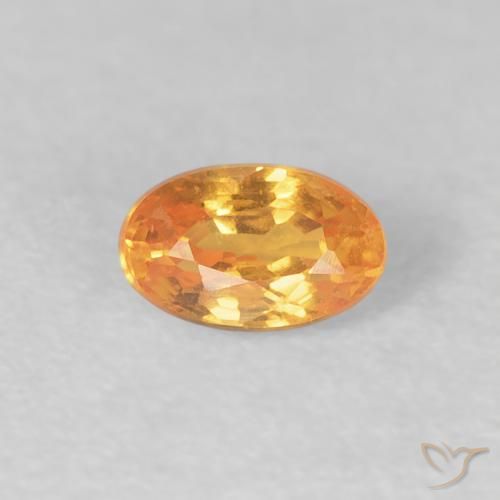 0.43ct Натуральный Интенсивный апельсин Спессартитовая пряжа, Овал, Чистота VS