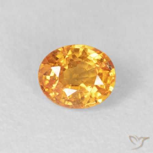 0.57ct Натуральный Оранжево-золотой Спессартитовая пряжа, Овал, Чистота VS