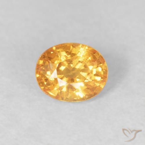 0.54ct Натуральный Оранжево-золотой Спессартитовая пряжа, Овал, Чистота VS