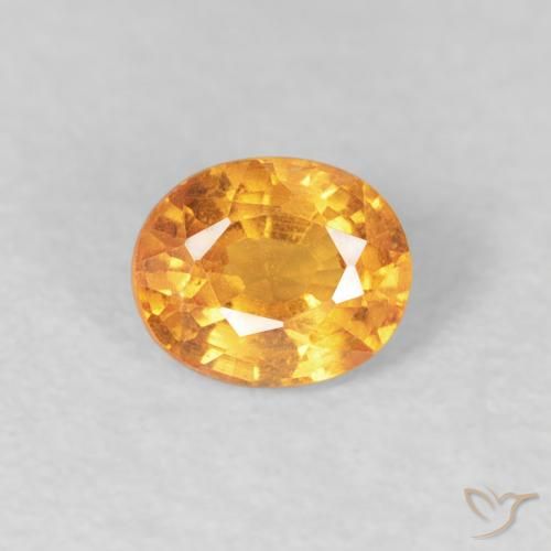 0.55ct Натуральный Средний апельсин Спессартитовая пряжа, Овал, Чистота VS