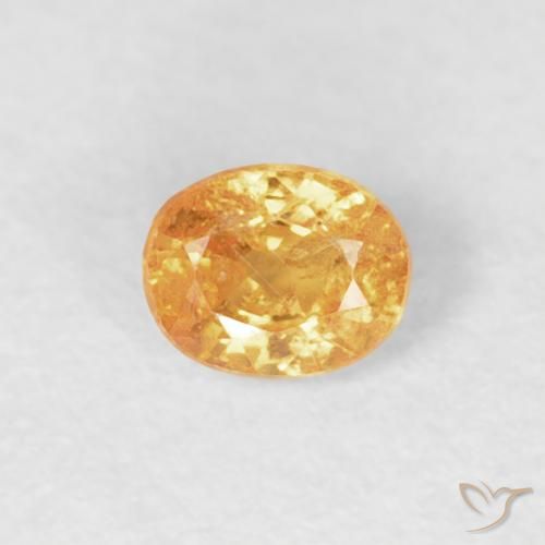 0.27ct Натуральный Оранжево-золотой Спессартитовая пряжа, Овал, VS-SI