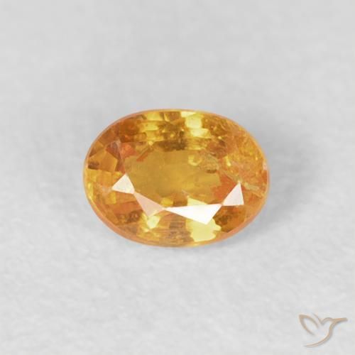 0.25ct Натуральный Оранжево-золотой Спессартитовая пряжа, Овал, VS-SI