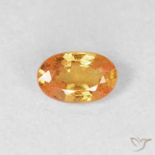 0.29ct Натуральный Средний апельсин Спессартитовая пряжа, Овал, VS-SI