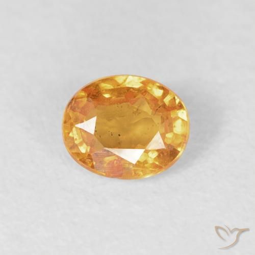 0.43ct Натуральный Средний апельсин Спессартитовая пряжа, Овал, VS-SI