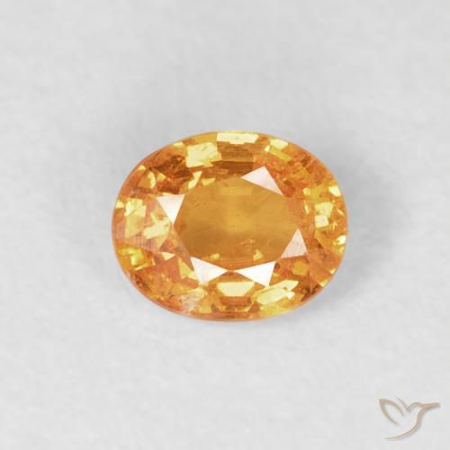 0.41ct Натуральный Средний апельсин Спессартитовая пряжа, Овал, VS-SI