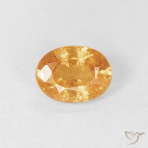 0.26ct Натуральный Средний апельсин Спессартитовая пряжа, Овал, Чистота VS