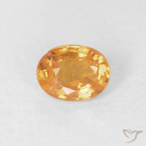 0.20ct Натуральный Оранжево-золотой Спессартитовая пряжа, Овал, VS-SI