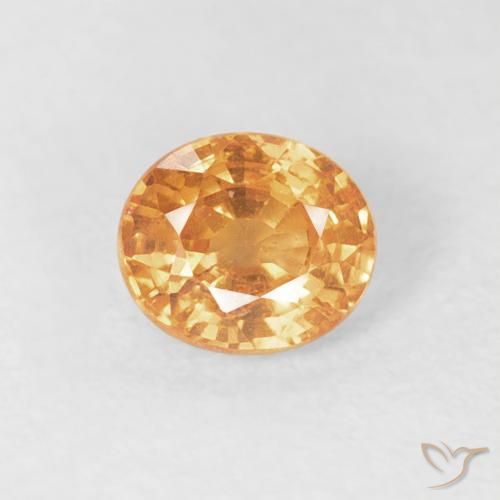 0.56ct Натуральный Средний апельсин Спессартитовая пряжа, Овал, VS-SI