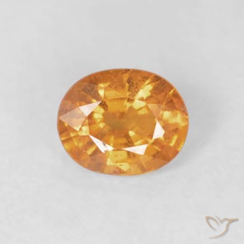 0.49ct Натуральный Ярко-оранжевый Спессартитовая пряжа, Овал, VS-SI