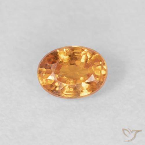 0.27ct Натуральный Интенсивный апельсин Спессартитовая пряжа, Овал, Чистота VS